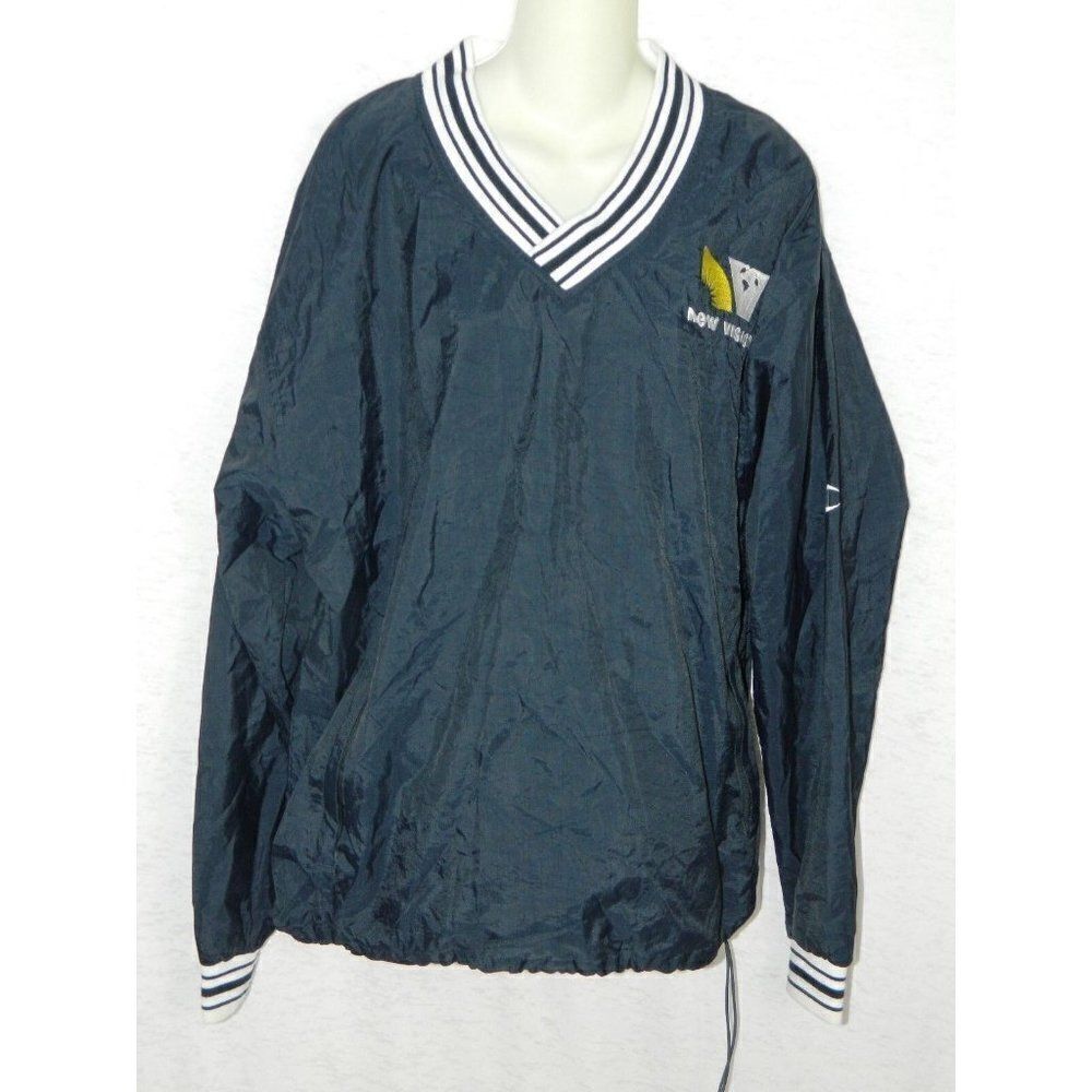 VTG Champion Jacket Blue Nylon‎ Pullover Windbreaker Jacket Blue Size Large